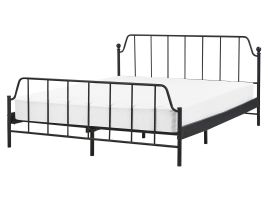 Metal EU King Size Bed Black MAURESSAC