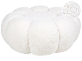 Boucle Pouffe White BEAUFORT