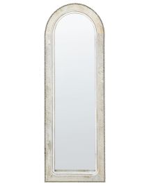 Wooden Wall Mirror 31x91cm Off - White