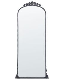 Metal Wall Mirror 51x114cm Black