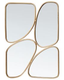 Metal Wall Mirror 70x100cm Gold