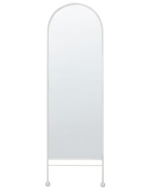 Metal Wall Mirror 45x145cm White