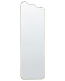 Metal Wall Mirror 45x145cm White