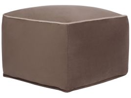Velvet Pouffe Brown DAREYN