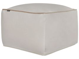 Velvet Pouffe Light Beige DAREYN
