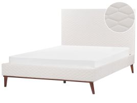 Velvet EU King Size Bed Off-White BAYONNE