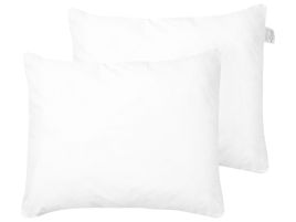 Set of 2 Microfibre Bed High Profile Pillow 50 x 60 cm ERRIGAL