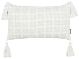 Cushion Checked 30x60cm Beige