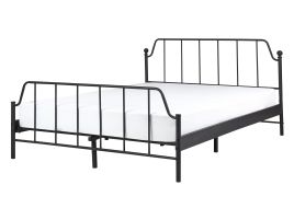 Metal EU Double Size Bed Black MAURESSAC