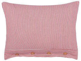 Cotton Cushion Striped 40x60cm Red and White