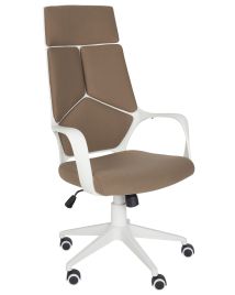 Swivel Office Chair Brown and White DELIGHT