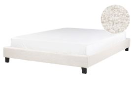 Boucle EU King Bed Cream Beige ROANNE