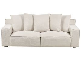 3 Seater Chenille Sofa Off-White VISKAN