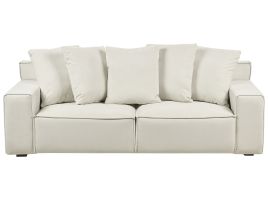 3 Seater Velvet Sofa Off-White VISKAN