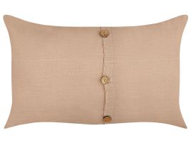 Set of 2 Linen Cushions 30x50cm Beige