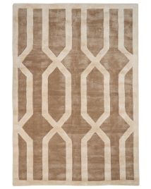 Viscose Area Rug 160x230cm Beige and Brown