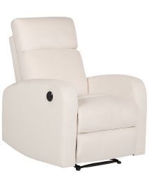Velvet Electric Recliner Chair White VERDAL