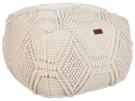 Wool Pouffe Beige CHOIM