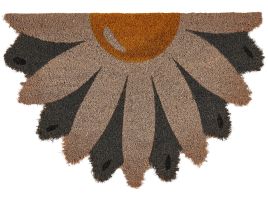 Coir Doormat Flower Shape Multicolour HOTAKA
