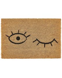 Coir Doormat Eye Motif Natural TAPULAO
