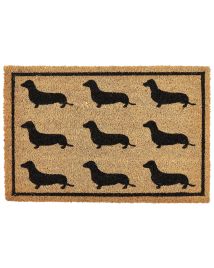 Coir Doormat Dog Motif Natural SIKARAM