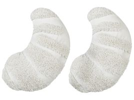 Set of 2 Cotton Kids Croissant Cushions 40x25cm White