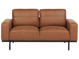 2 Seater Fabric Sofa Brown SOVIK