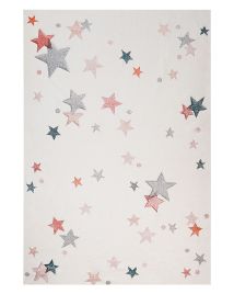 Cotton Kids Rug Stars Pattern 140x200cm White