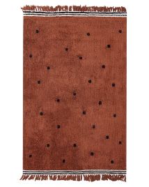 Cotton Area Rug 140x200cm Brown