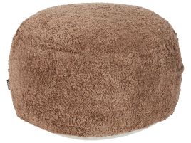 Cotton Pouffe 50 x 35 cm Brown KANDHKOT