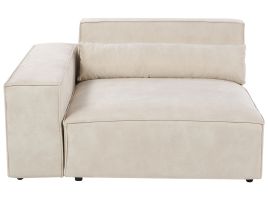Right Hand Velvet Corner Seat Beige HELLNAR