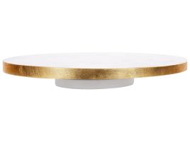Rotating Marble Cake Stand White