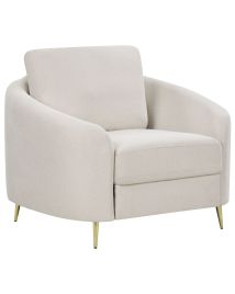 Fabric Armchair Light Beige TROSA