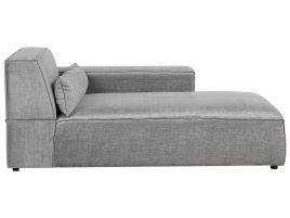 Left Hand Fabric Chaise Lounge Grey HELLNAR