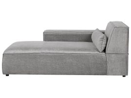 Right Hand Fabric Chaise Lounge Grey HELLNAR