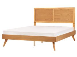 EU King Size Bed Light Wood ISTRES