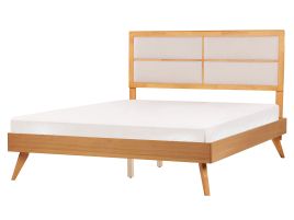 EU King Size Bed Light Wood POISSY