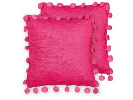 Set of 2 Cushions 45x45cm Fuchsia