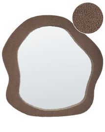 Boucle Wall Mirror 79x80cm Brown