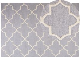 Wool Area Rug 160x230cm Grey
