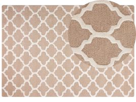 Wool Area Rug 160x230cm Beige