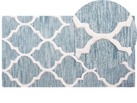 Wool Area Rug 80x150cm Blue