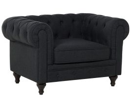 Fabric Armchair Graphite Grey CHESTERFIELD