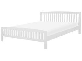 Wooden EU Super King Size Bed White CASTRES