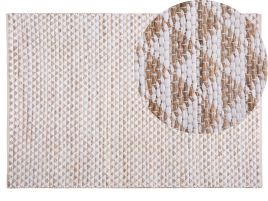 Cotton Area Rug 140x200cm Beige