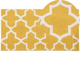 Wool Area Rug 80x150cm Yellow
