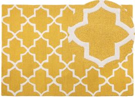Wool Area Rug 160x230cm Yellow
