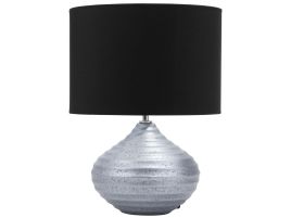 Ceramic Table Lamp Silver KUBAN