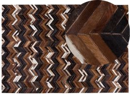 Cowhide Area Rug 160x230cm Brown