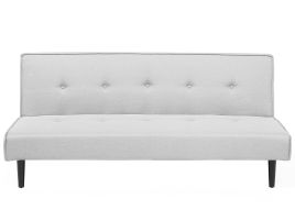 Fabric Sofa Bed Light Grey VISBY